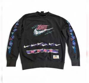Vintage Nike Stories Retro 90s Graphic Fleece Crew size M